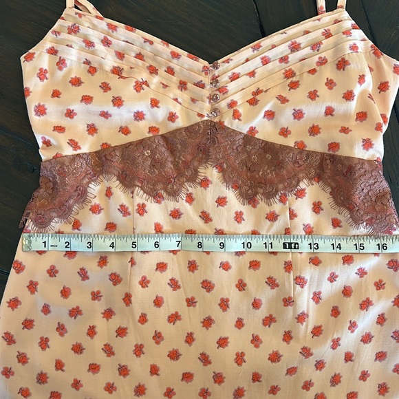 NWT  intuitions lace trim vintage rose slip dress - size 8 - Picture 8 of 10